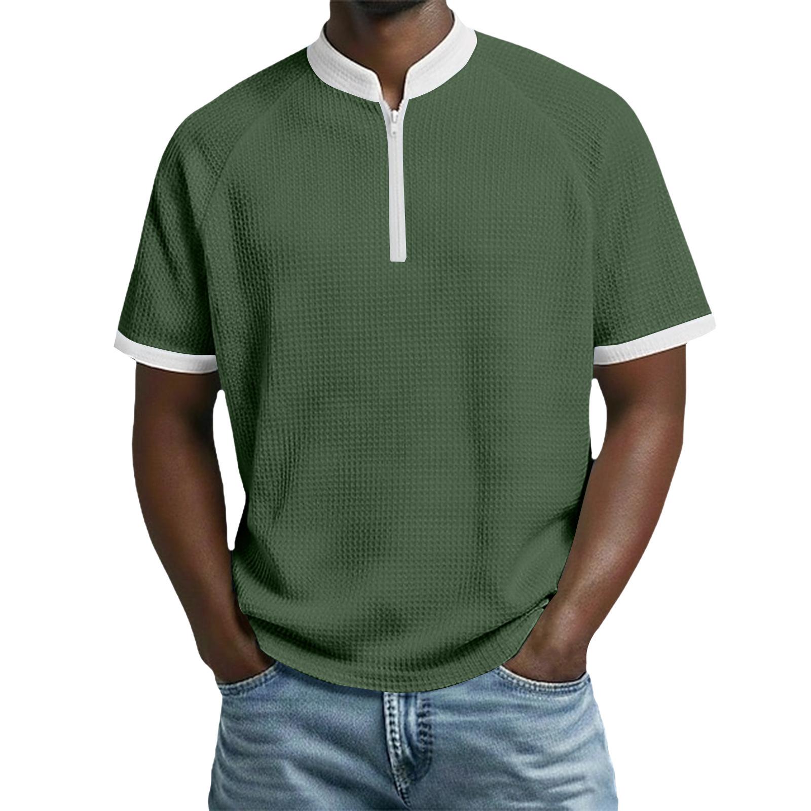 Men s Casual Fashionable Loose And Soft Breathable Top, Two-color Patchwork Short-sleeved Top. L армия зеленый
Men s Casual Fashionable Loose And Soft Breathable Top, Two-color Patchwork Short-sleeved Top. L армия зеленый