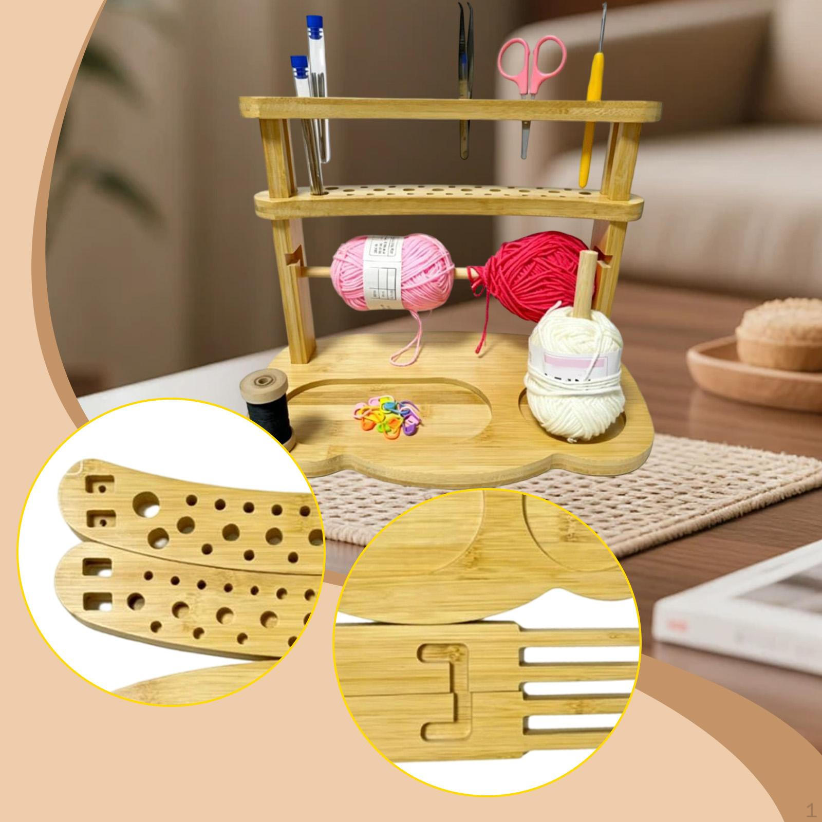 Yarn Ball Holder Crochet Hook Storage Tray Easy Assembly Sturdy Rack Stand Sewing Thread
Yarn Ball Holder Crochet Hook Storage Tray Easy Assembly Sturdy Rack Stand Sewing Thread