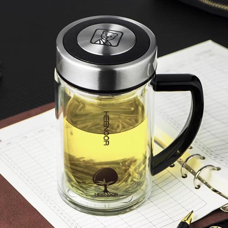 Heenoor 435ml Double-Layer Glass Tea Infuser Mug
Heenoor 435ml Double-Layer Glass Tea Infuser Mug