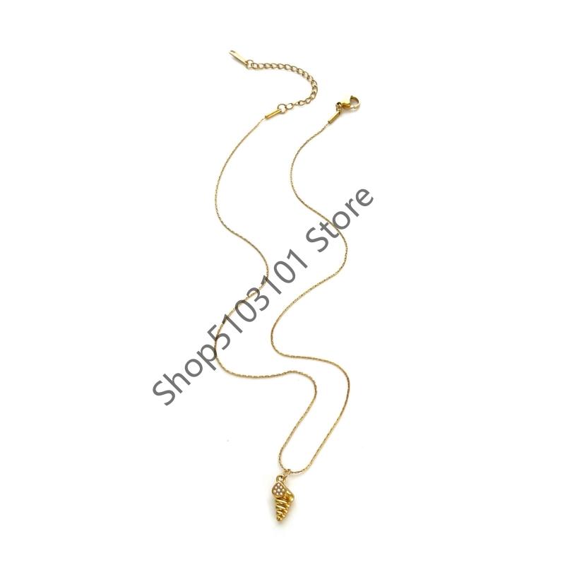 X6HE Oceanics Stainless Steel Necklace Featuring Spirals Shell And Crystals Accent
X6HE Oceanics Stainless Steel Necklace Featuring Spirals Shell And Crystals Accent