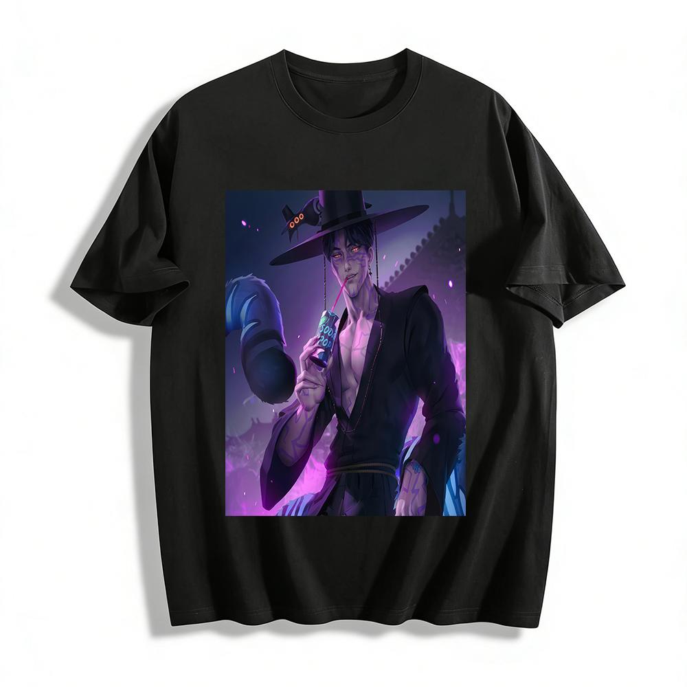 Dark Curse Pattern Heterochromia Guy Print Casual T-shirt Street Style Loose Breathable Daily Top Pure cotton T-shirt 6XL
Dark Curse Pattern Heterochromia Guy Print Casual T-shirt Street Style Loose Breathable Daily Top Pure cotton T-shirt 6XL