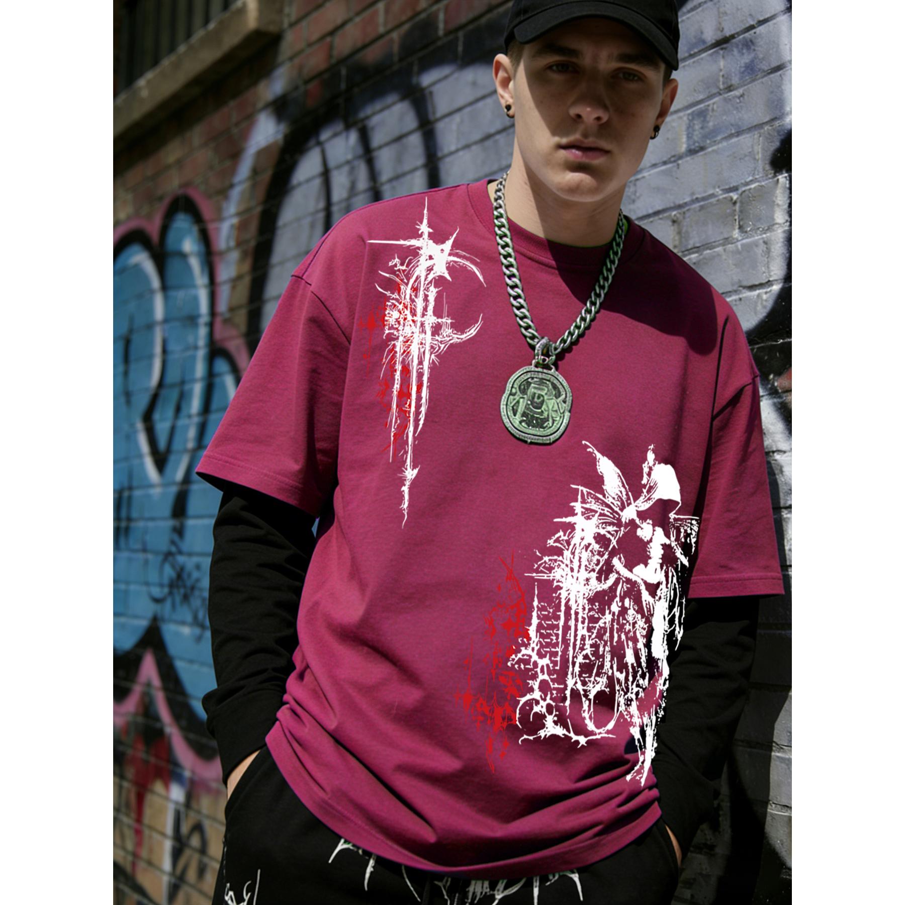 Men s High-Street Hip-Hop Dark-Style Printed Color-Blocked Long-Sleeve T-Shirt, Casual and Trendy Everyday T-Shirt, Fashionable Everyday Outfit XXL рожевий червоний колір
Men s High-Street Hip-Hop Dark-Style Printed Color-Blocked Long-Sleeve T-Shirt, Casual and Trendy Everyday T-Shirt, Fashionable Everyday Outfit XXL рожевий червоний колір