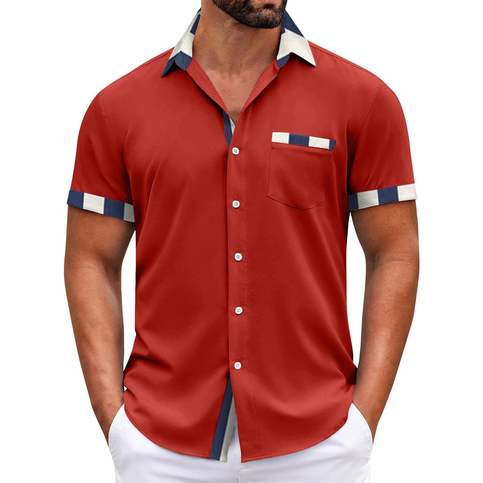 Мужские клетчатые рубашки с короткими рукавами и пуговицами, мужские повседневные модные рубашки с короткими рукавами L красный
Мужские клетчатые рубашки с короткими рукавами и пуговицами, мужские повседневные модные рубашки с короткими рукавами L красный