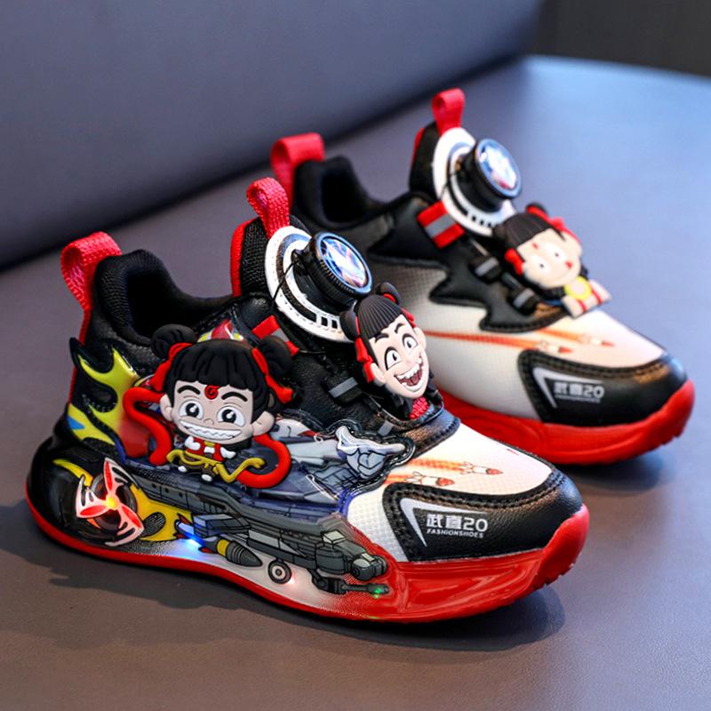 Nezha boys shoes new spring mesh breathable sneakers children s flashing dad shoes boys light 34
Nezha boys shoes new spring mesh breathable sneakers children s flashing dad shoes boys light 34