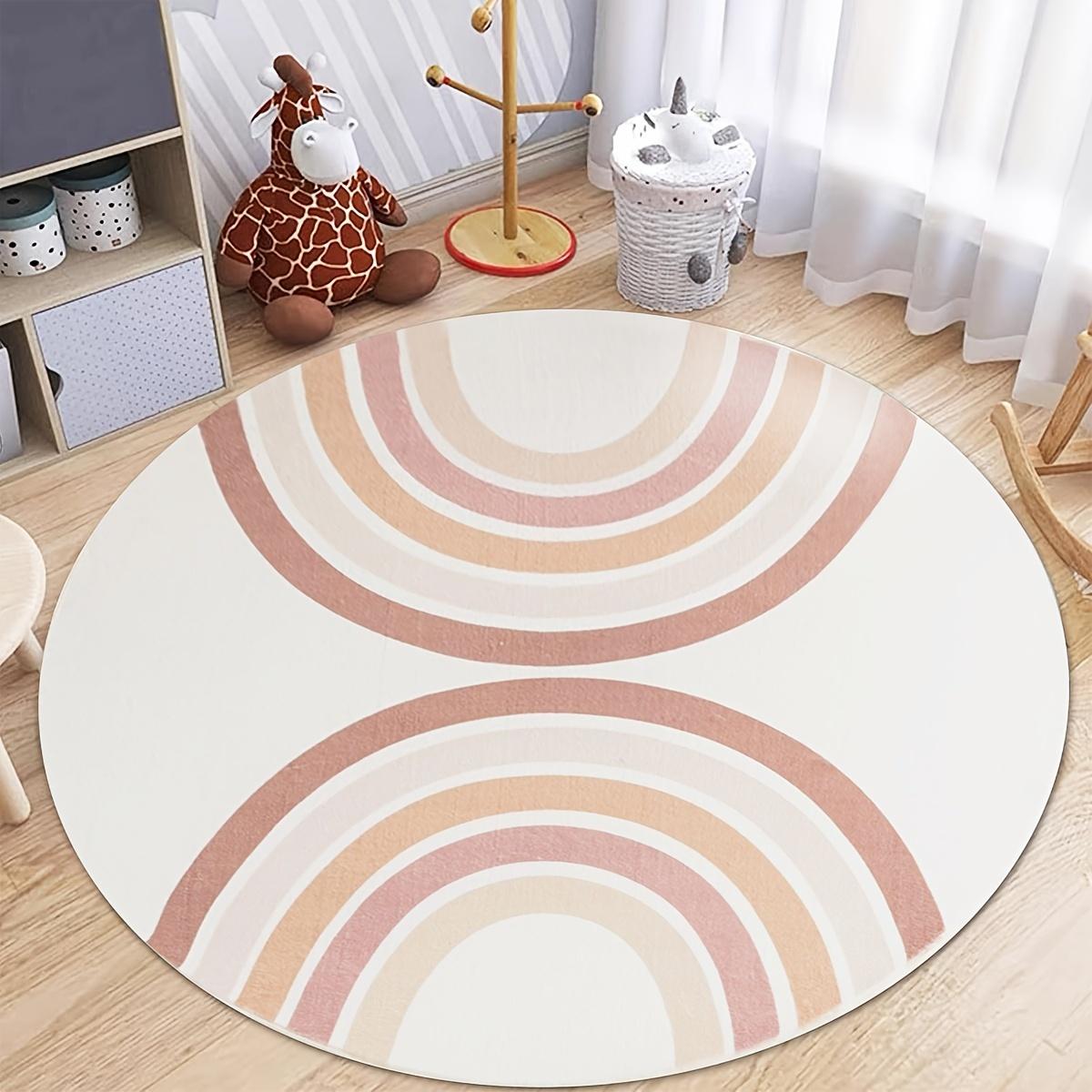 Bohemian Rainbow Round Rug, Soft Polyester TPR, Washable & Non-Slip, Striped Pattern, for Living Room/Bedroom 60cm
Bohemian Rainbow Round Rug, Soft Polyester TPR, Washable & Non-Slip, Striped Pattern, for Living Room/Bedroom 60cm