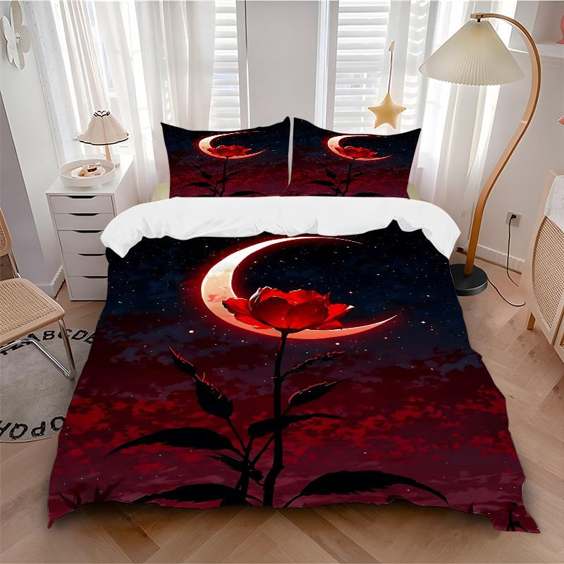 3pc Moon Rose Cover Set - 1 Quilt Cover + 2 Pillowcases, All Seasons Bedroom Setting, Perfect for Home006 135x200cm
3pc Moon Rose Cover Set - 1 Quilt Cover + 2 Pillowcases, All Seasons Bedroom Setting, Perfect for Home006 135x200cm