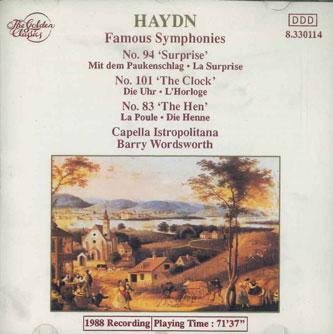 CD CAPELLA ISTROPOLITANA, BARRY WORDSW - Haydn Famous Symphonies No.94 Surpr 8330114 GOLDEN CLASSICS Germany Classical Used
CD CAPELLA ISTROPOLITANA, BARRY WORDSW - Haydn Famous Symphonies No.94 Surpr 8330114 GOLDEN CLASSICS Germany Classical Used