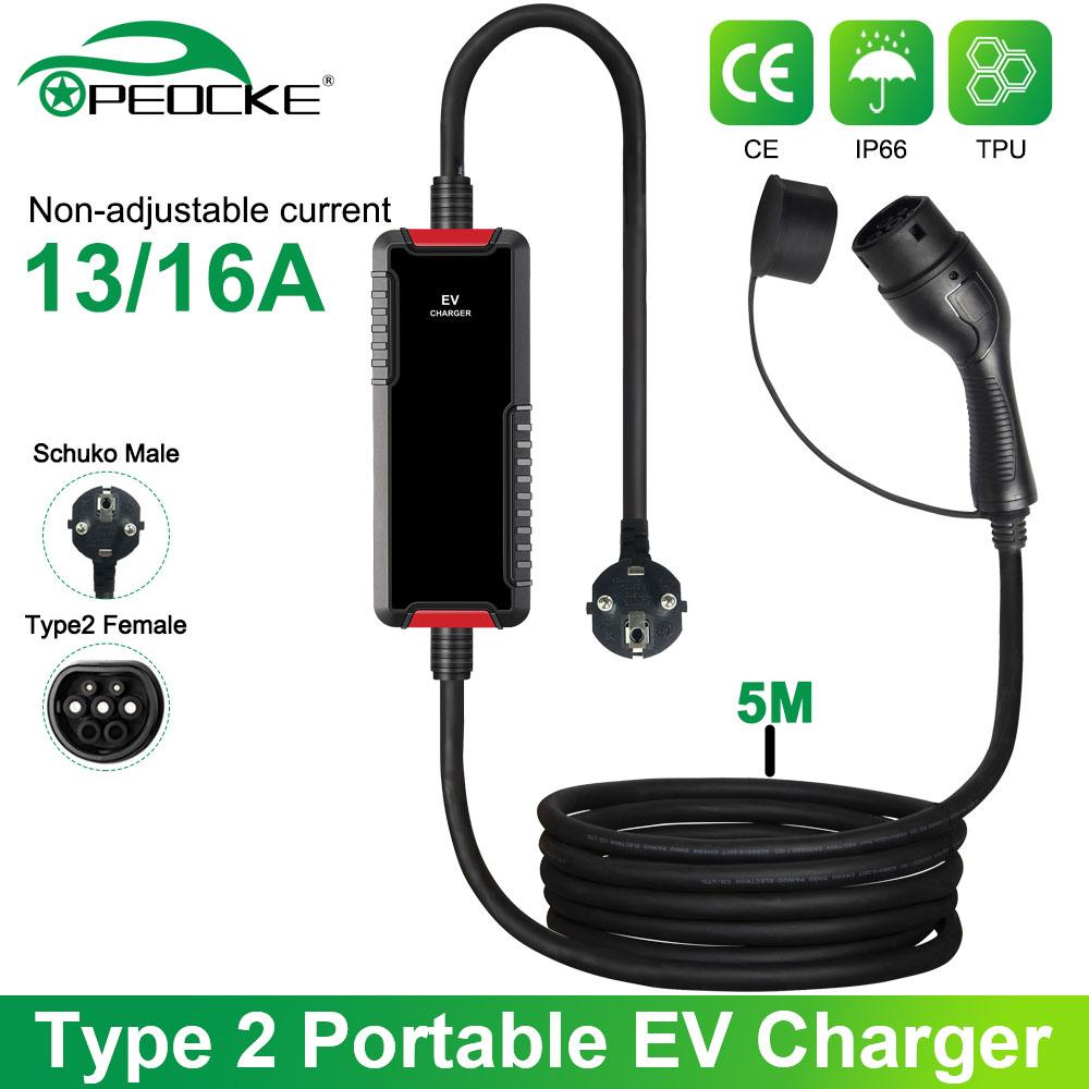 Портативное зарядное устройство для электромобиля Peocke, тип 2, IEC62196-2, настенная коробка, регулируемый ток, вилка Schuko, кабель для зарядки электромобиля EVSE, 5 м
Портативное зарядное устройство для электромобиля Peocke, тип 2, IEC62196-2, настенная коробка, регулируемый ток, вилка Schuko, кабель для зарядки электромобиля EVSE, 5 м