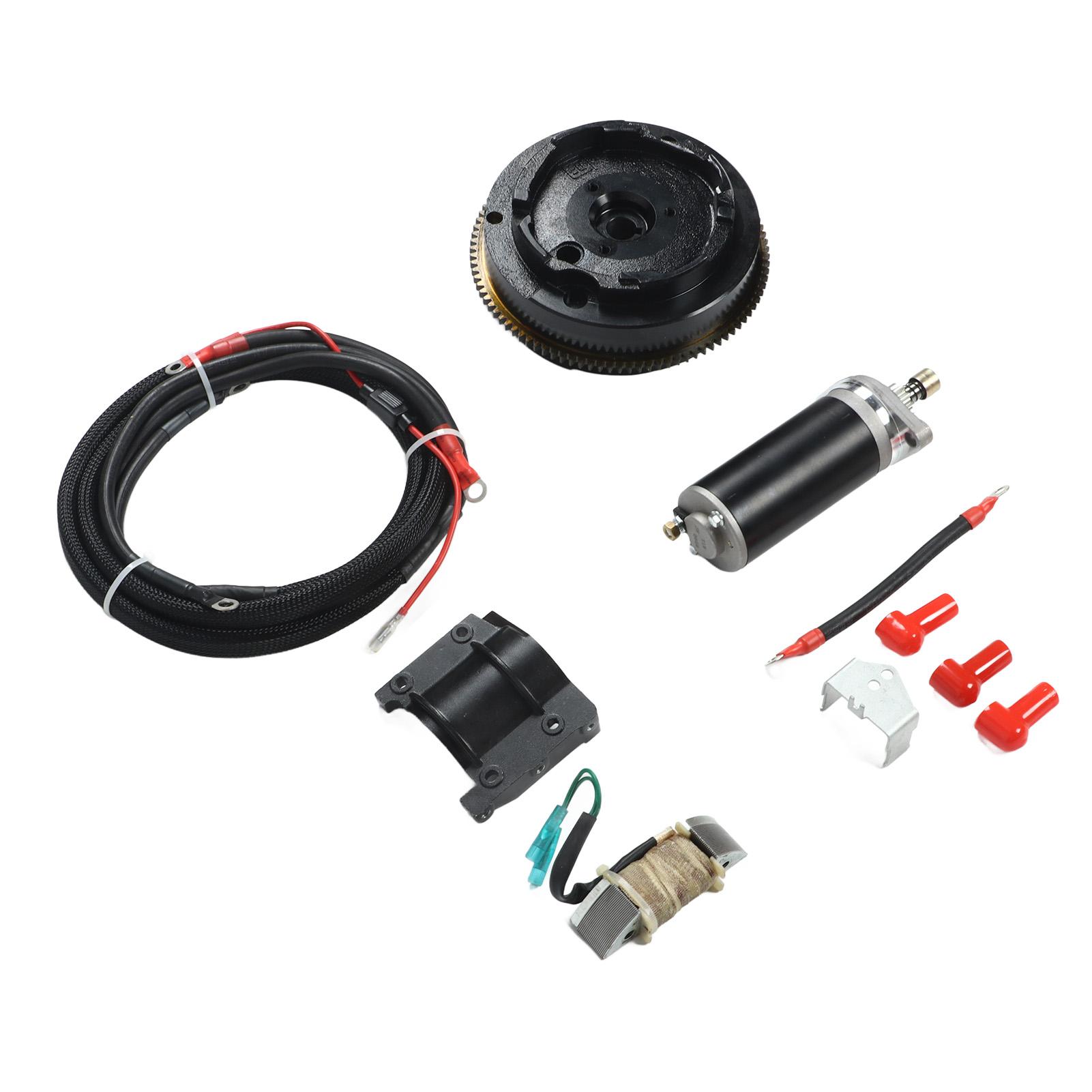 Outboard Motor Electric Start Kit 682 81800 12 Flywheel Rectifier Relay Switch Coil Conversion Kit for 2 Stroke 15 Horsepower
Outboard Motor Electric Start Kit 682 81800 12 Flywheel Rectifier Relay Switch Coil Conversion Kit for 2 Stroke 15 Horsepower