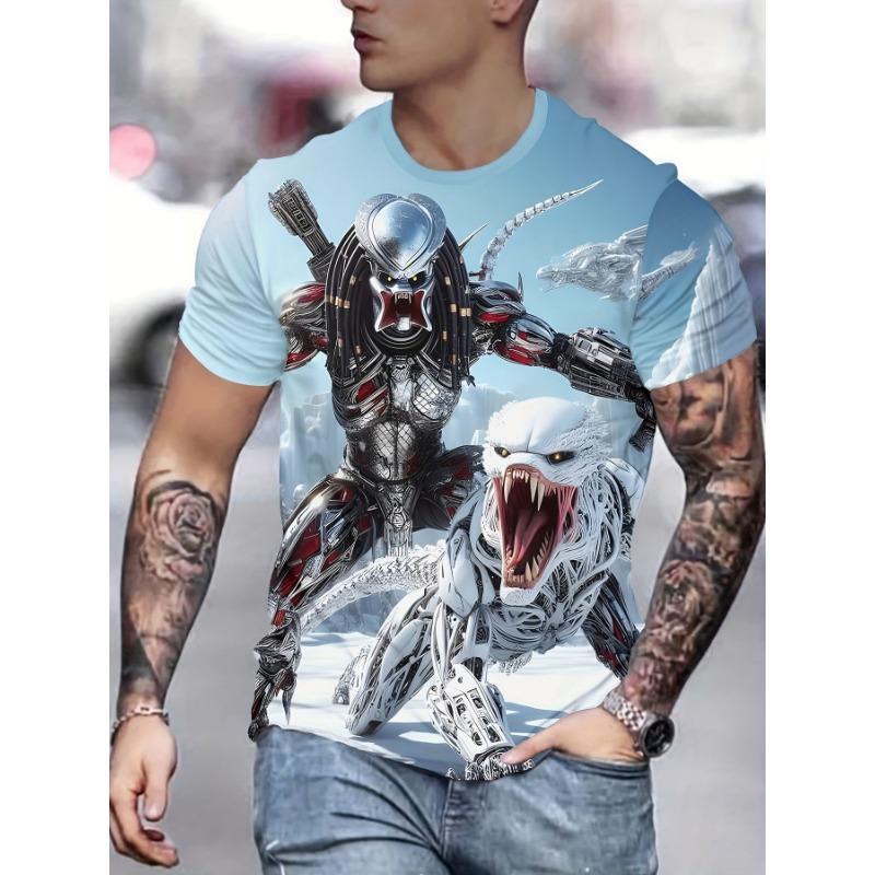 Men S 3D Printed T-Shirt Featuring a Futuristic Alien Design - This Regular Fit Crew Neck Tee Is Perfect for Casual Outings. S
Men S 3D Printed T-Shirt Featuring a Futuristic Alien Design - This Regular Fit Crew Neck Tee Is Perfect for Casual Outings. S