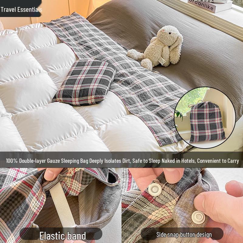 Class A Double-Layer Gauze Anti-Stain Travel Sheet & Portable Hotel Sleeping Bag Set 80x210cm
Class A Double-Layer Gauze Anti-Stain Travel Sheet & Portable Hotel Sleeping Bag Set 80x210cm