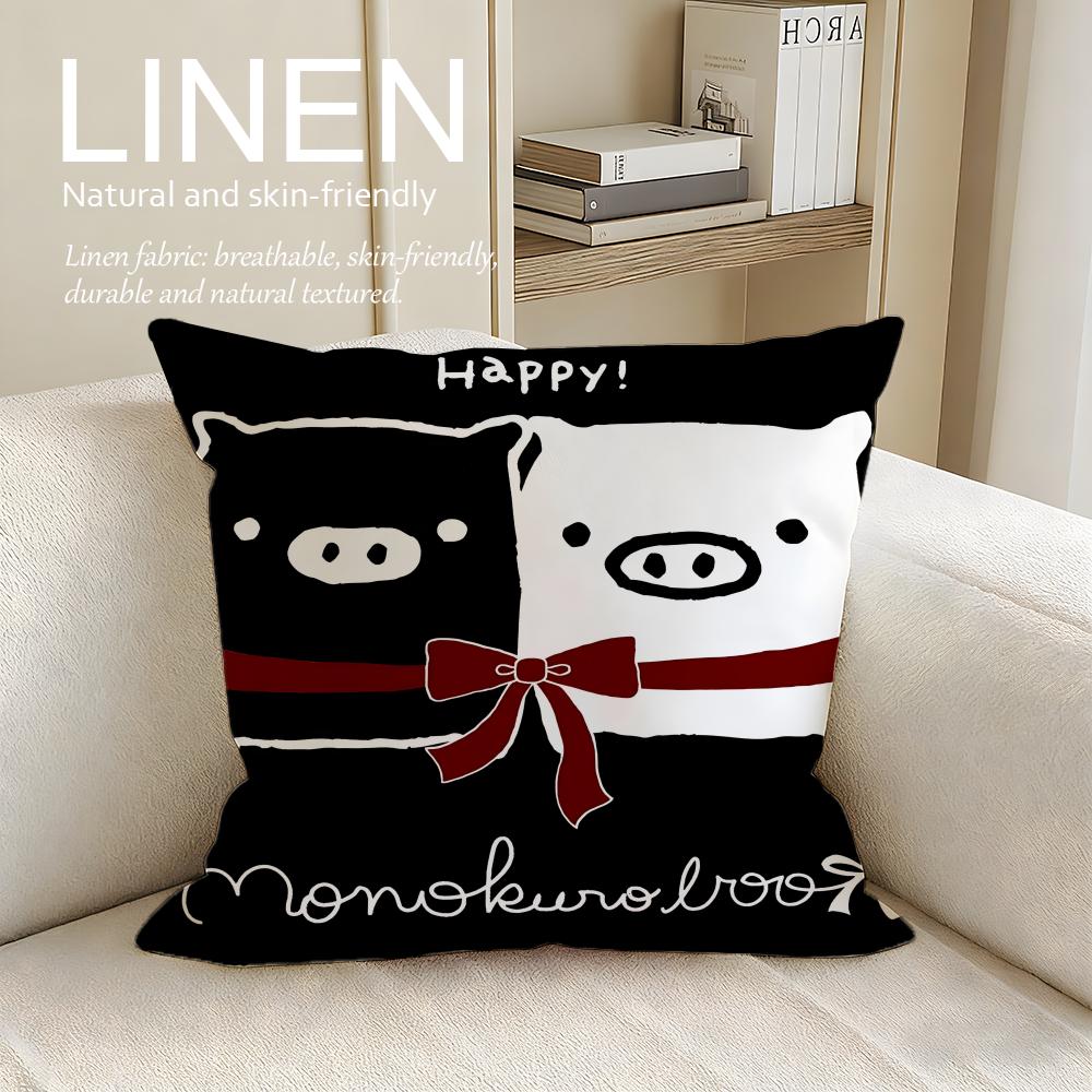 Cute Monokuro Boo Cushion Cover Linen Decorative Pillowcase Set Pcs x x x Breathable Washable Sofa Cushion Cover 30X30cm
Cute Monokuro Boo Cushion Cover Linen Decorative Pillowcase Set Pcs x x x Breathable Washable Sofa Cushion Cover 30X30cm