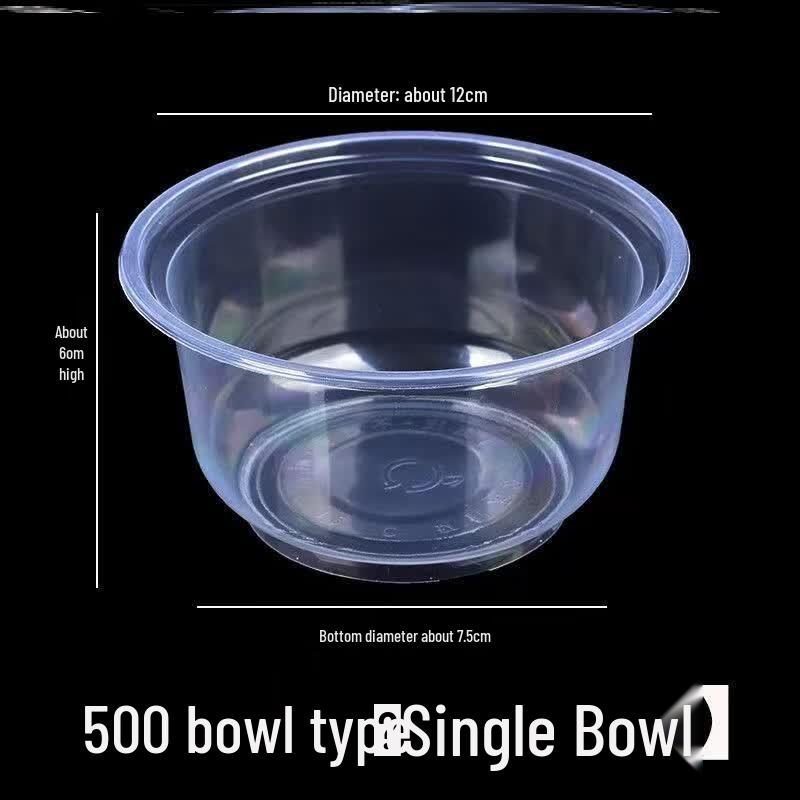 Disposable Transparent Round Plastic Bowls, 500ml (300-pack)
Disposable Transparent Round Plastic Bowls, 500ml (300-pack)