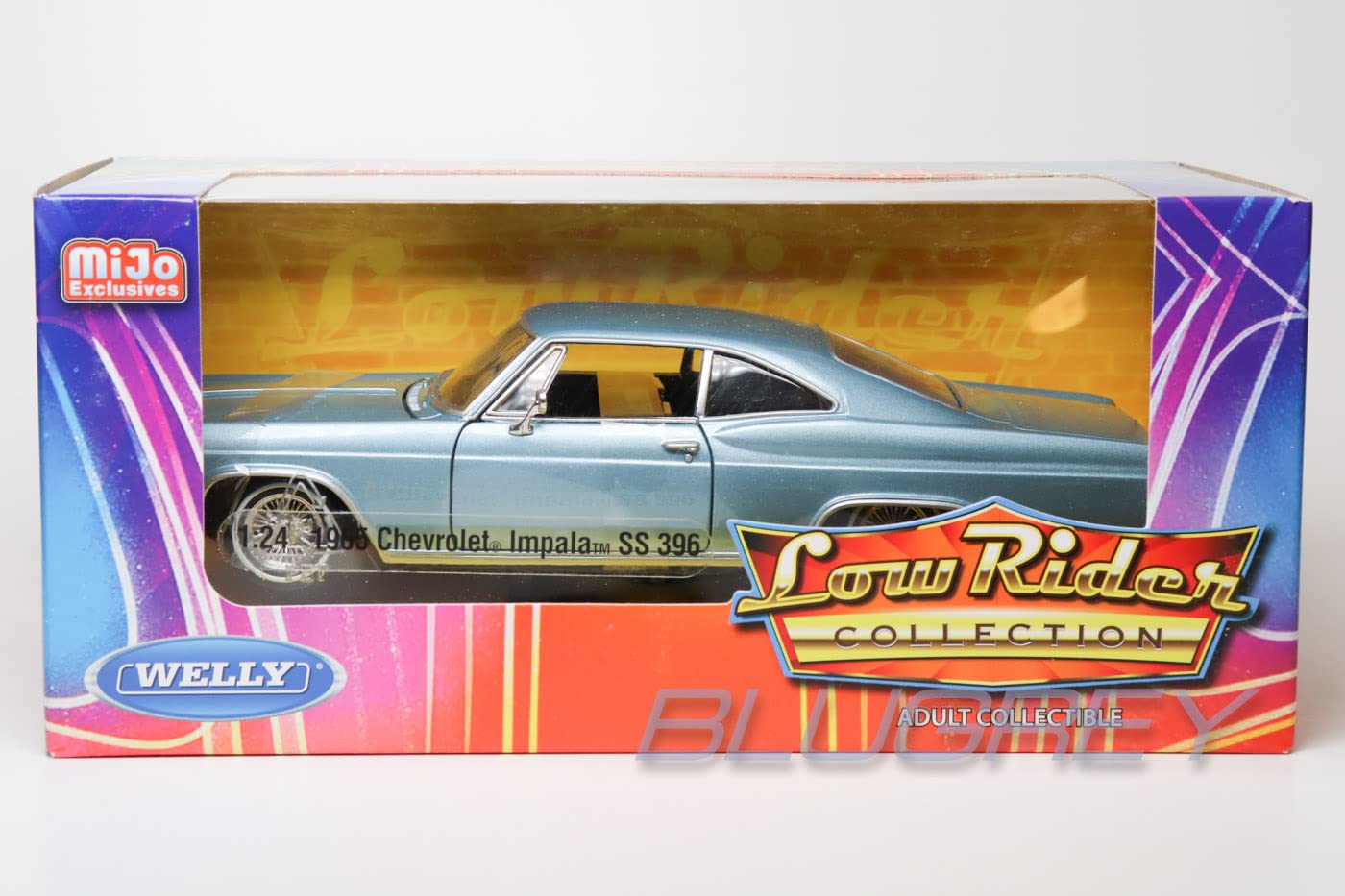 WELLY Low Rider Chevy Impala SS 396 1965 Light Blue Mijo Limited Low Rider Chevy Impala Mini Car 1/24
WELLY Low Rider Chevy Impala SS 396 1965 Light Blue Mijo Limited Low Rider Chevy Impala Mini Car 1/24