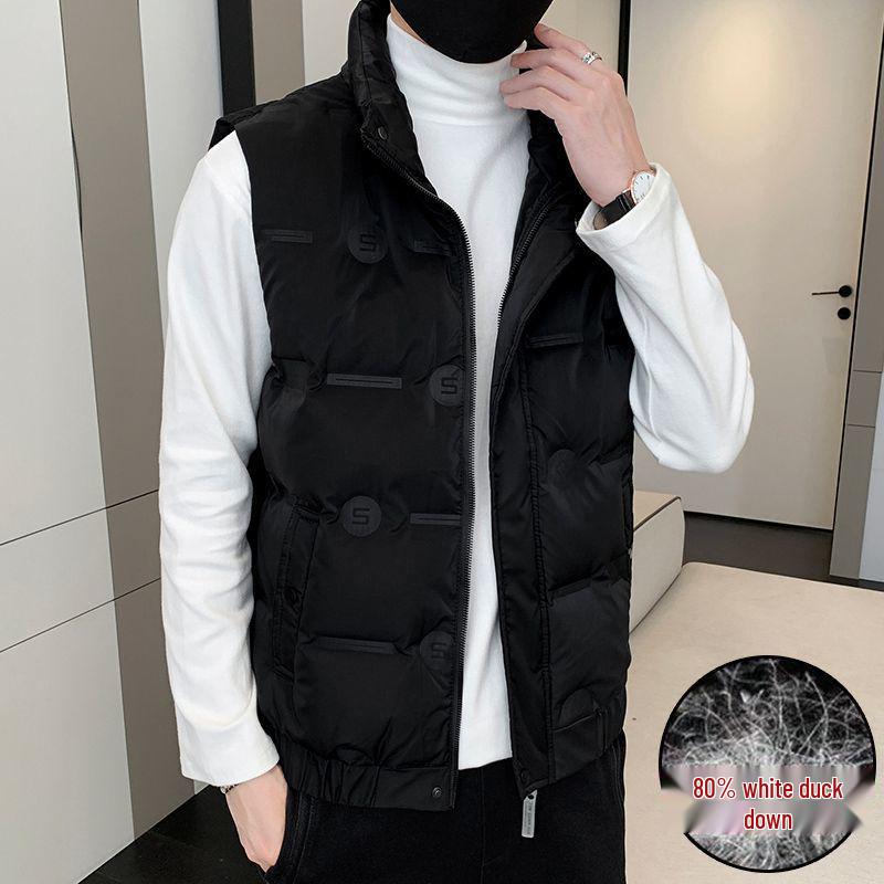 Men s Plus Size Stand Collar Down Vest - Winter Warm Duck Down Sleeveless Gilet L (90-105 jin) чорний
Men s Plus Size Stand Collar Down Vest - Winter Warm Duck Down Sleeveless Gilet L (90-105 jin) чорний