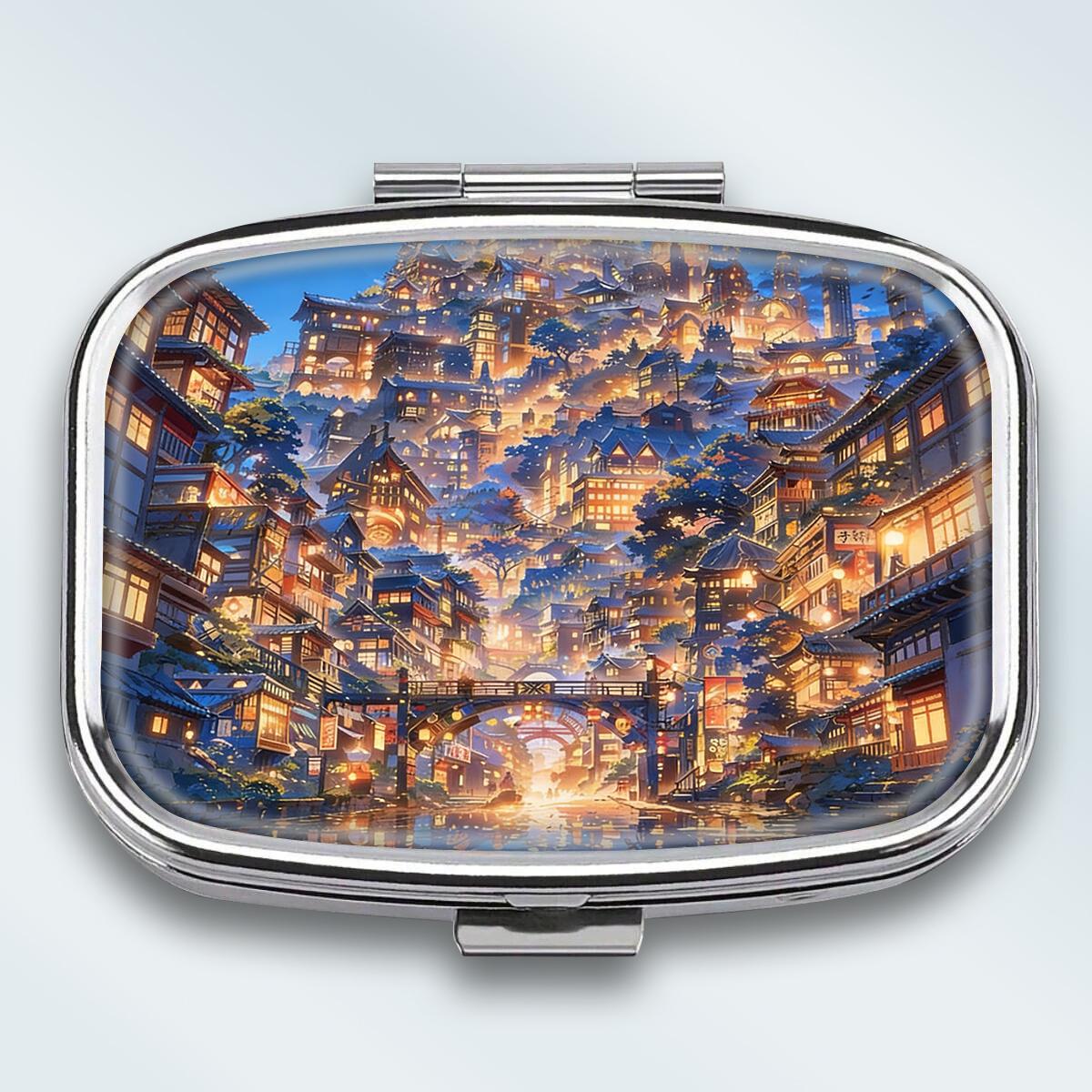 Portable Pill Box with 2 Compartments, Mini Metal Medicine Organizer Case, Cute Printed Pill Container for Vitamins, Pills, Jewelry, Travel, Daily Use
Portable Pill Box with 2 Compartments, Mini Metal Medicine Organizer Case, Cute Printed Pill Container for Vitamins, Pills, Jewelry, Travel, Daily Use