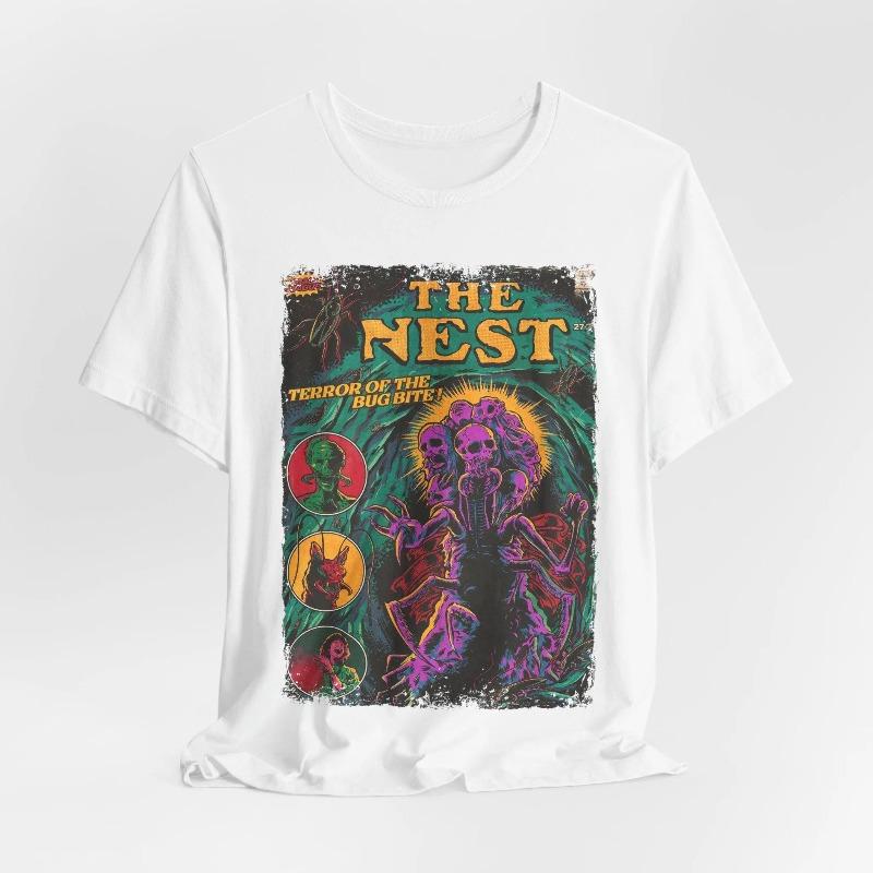 The Nest Movie TShirt Vintage Horror Graphic Tee Summer Unisexs and Womens Loose and Breathable Tshirt Top S
The Nest Movie TShirt Vintage Horror Graphic Tee Summer Unisexs and Womens Loose and Breathable Tshirt Top S