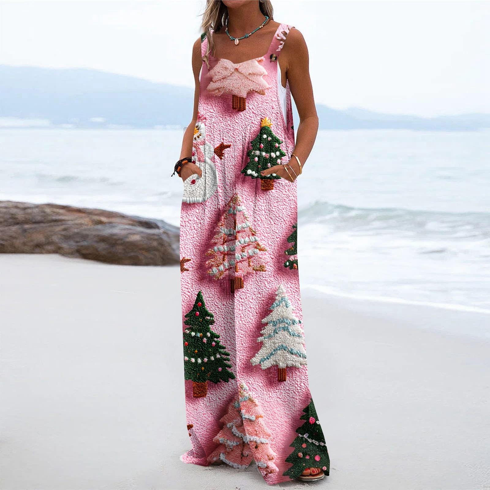 Женский рождественский принт однотонный широкий крой без бретелек майка карман повседневный комбинезон M розовый
Женский рождественский принт однотонный широкий крой без бретелек майка карман повседневный комбинезон M розовый