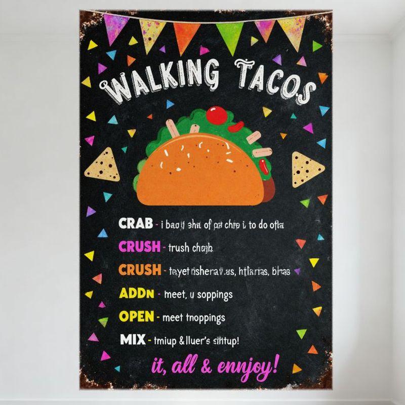 Vintage Walking Tacos Tin Sign Colorful Cartoon Taco Party Decor Metal Plaque for Home Bar Cafe Man Cave Wall Art 20x30cm(7.8x11.8inch)
Vintage Walking Tacos Tin Sign Colorful Cartoon Taco Party Decor Metal Plaque for Home Bar Cafe Man Cave Wall Art 20x30cm(7.8x11.8inch)