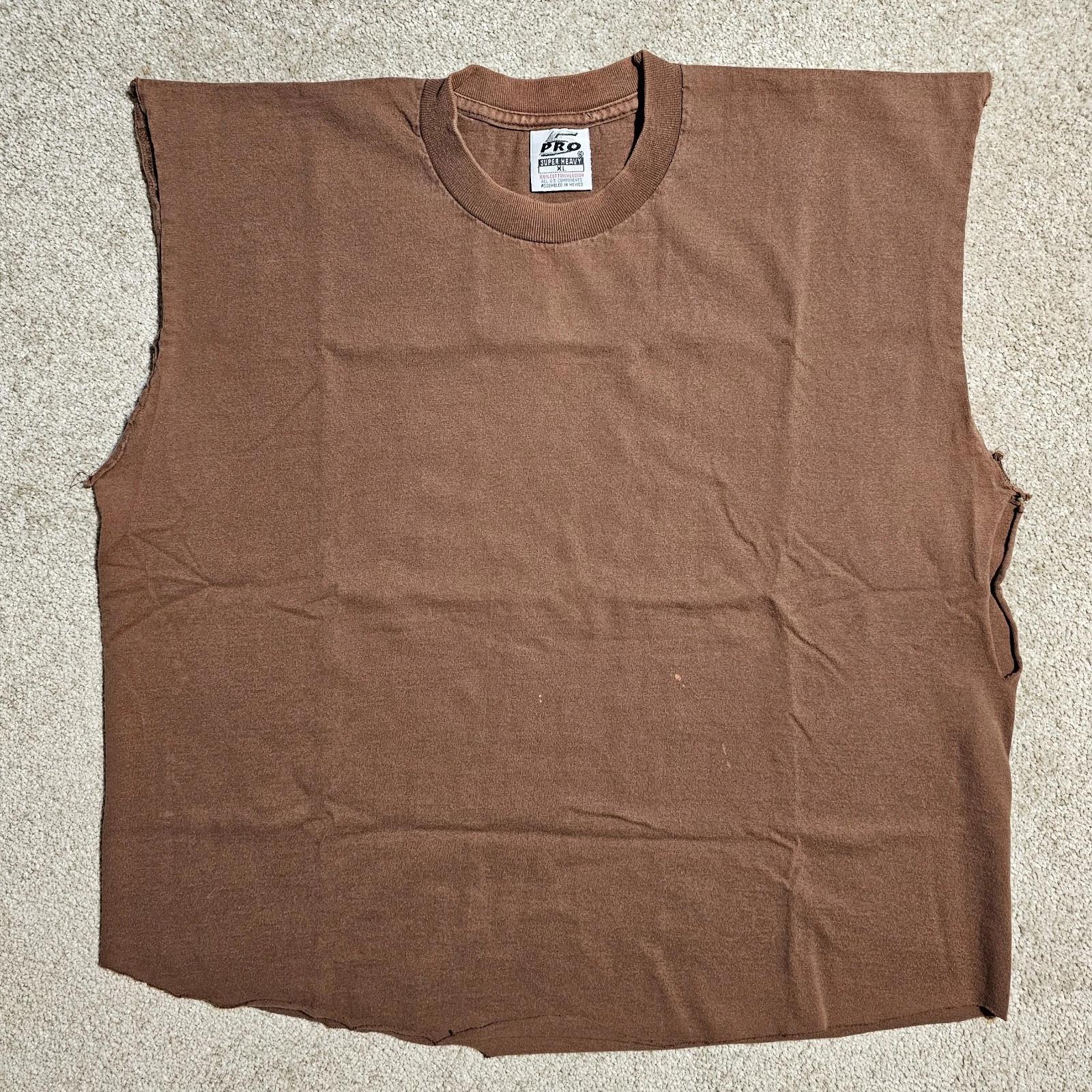 Vintage Y2k Thrashed 5PRO Brown Heavy Cutoff T-shirt Mens XL Punk Gym Sleeze Emo XL
Vintage Y2k Thrashed 5PRO Brown Heavy Cutoff T-shirt Mens XL Punk Gym Sleeze Emo XL