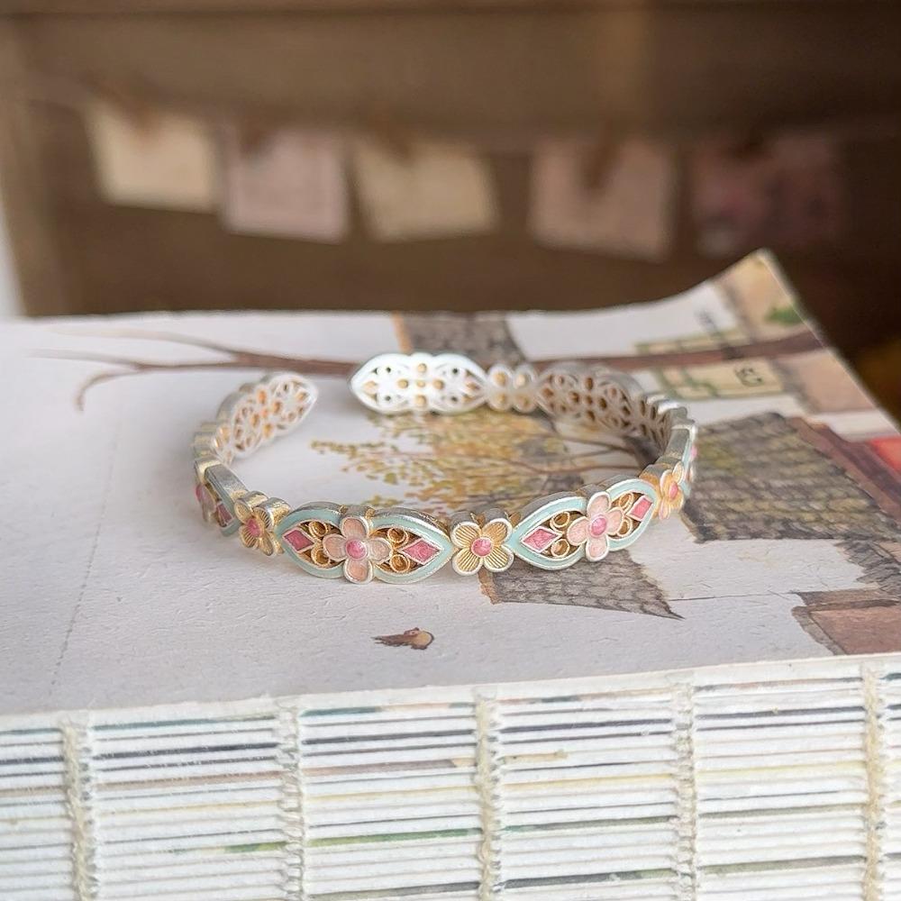 Handicraft Flower Bangle Classic Open Hand Bracelet Elegant Chinese Bracelets Women рожевий
Handicraft Flower Bangle Classic Open Hand Bracelet Elegant Chinese Bracelets Women рожевий