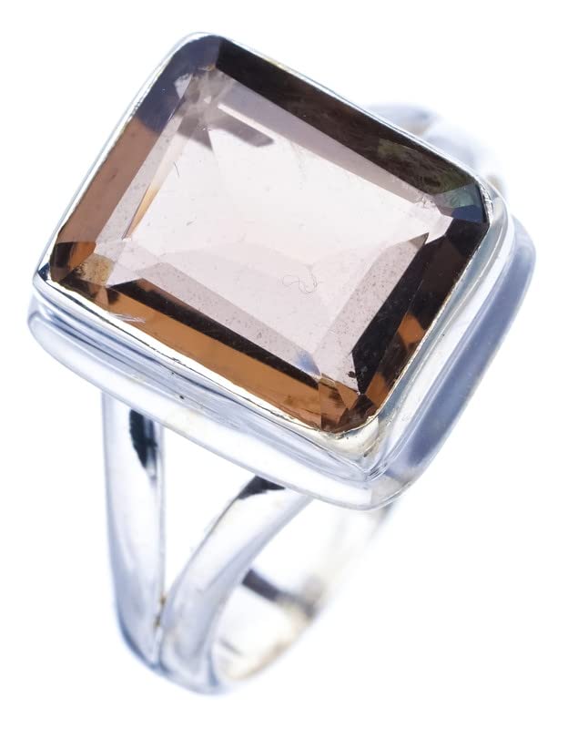 STARGEMS ® Кольцо из серебра 925 пробы с натуральным дымчатым кварцем ручной работы 8 F1285
STARGEMS ® Кольцо из серебра 925 пробы с натуральным дымчатым кварцем ручной работы 8 F1285
