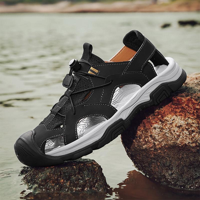 Летние мужские сандалии Baotou Slippers Beach Sandal Wading Shoes for Men Outdoor Breathable Non-Slip 39 чёрный
Летние мужские сандалии Baotou Slippers Beach Sandal Wading Shoes for Men Outdoor Breathable Non-Slip 39 чёрный