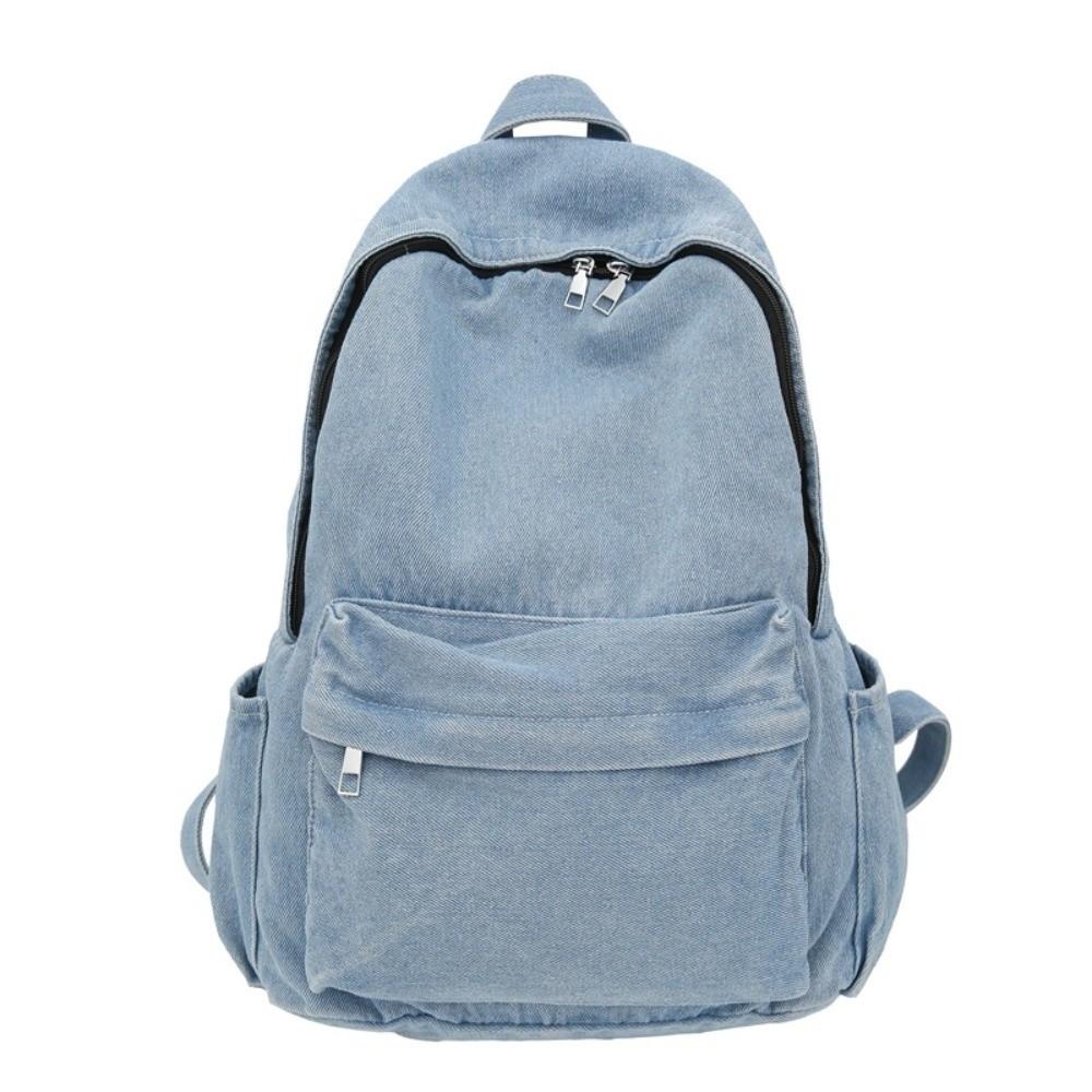 Fashion Lightweight Denim Backpack Large Capacity Multi-pocket Shoulder Bag Solid Color School Bag Women светло-синий
Fashion Lightweight Denim Backpack Large Capacity Multi-pocket Shoulder Bag Solid Color School Bag Women светло-синий