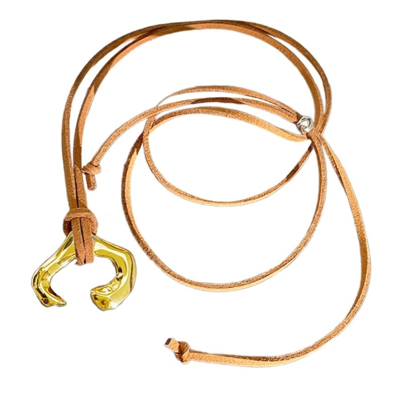 Unisex Fashion Necklace Leather Horseshoe Pendant Unique Personality Necklace for Stylish Outfits золотий
Unisex Fashion Necklace Leather Horseshoe Pendant Unique Personality Necklace for Stylish Outfits золотий