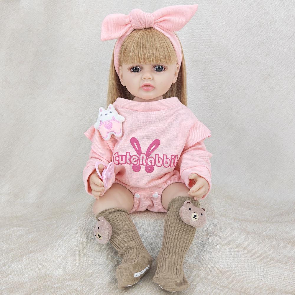 55cm Pink Dress-Up Princess Reborn Doll - Girl s Cute Play & Gift Full Set (Doll + Clothes)
55cm Pink Dress-Up Princess Reborn Doll - Girl s Cute Play & Gift Full Set (Doll + Clothes)