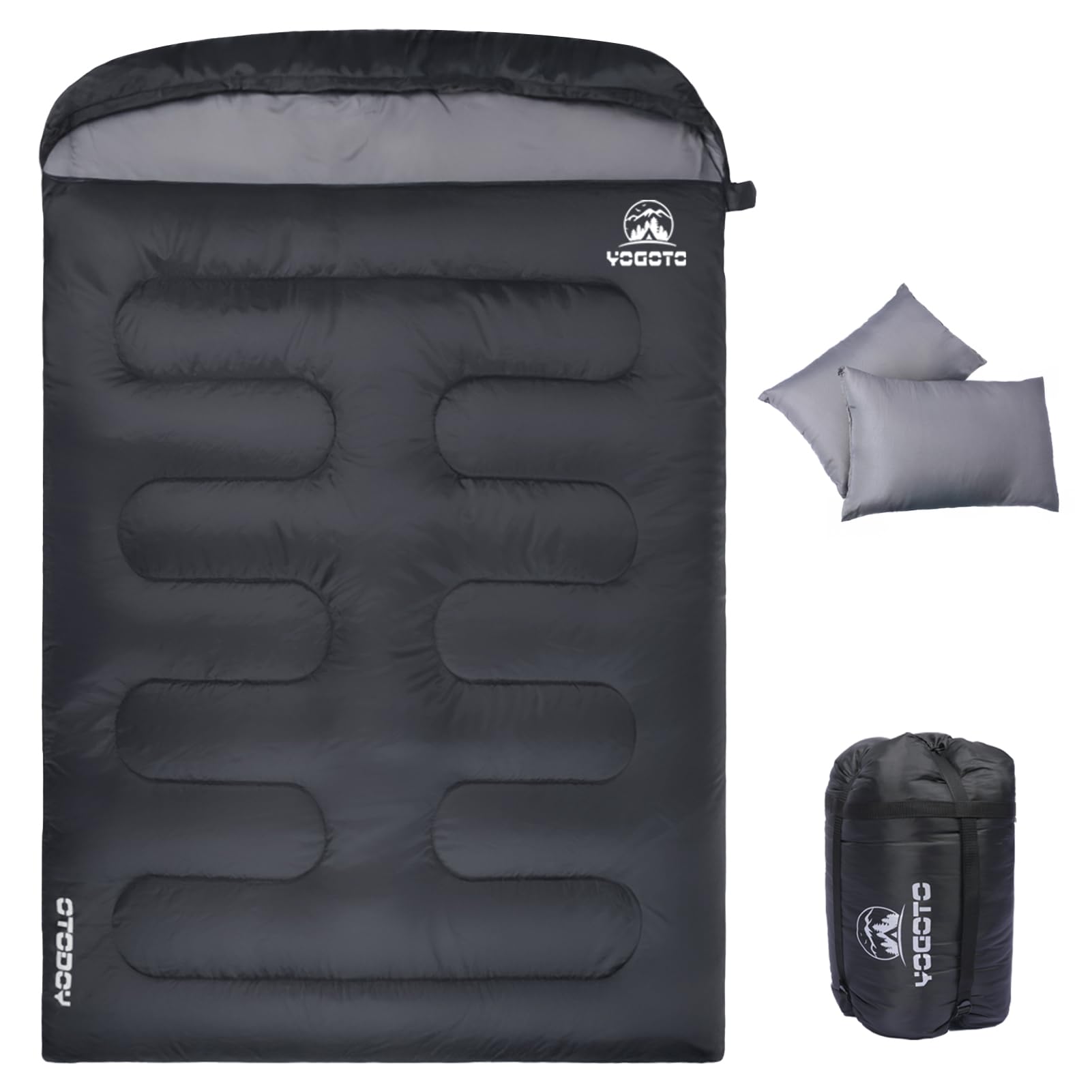 YOGOTO Sleeping Bag for 2 Envelope Can be Connected and All Sleeping in a Disaster Minimum Temperature Hat 2 Pillows Storage Bag Fully 3 Navy People, чорний
YOGOTO Sleeping Bag for 2 Envelope Can be Connected and All Sleeping in a Disaster Minimum Temperature Hat 2 Pillows Storage Bag Fully 3 Navy People, чорний