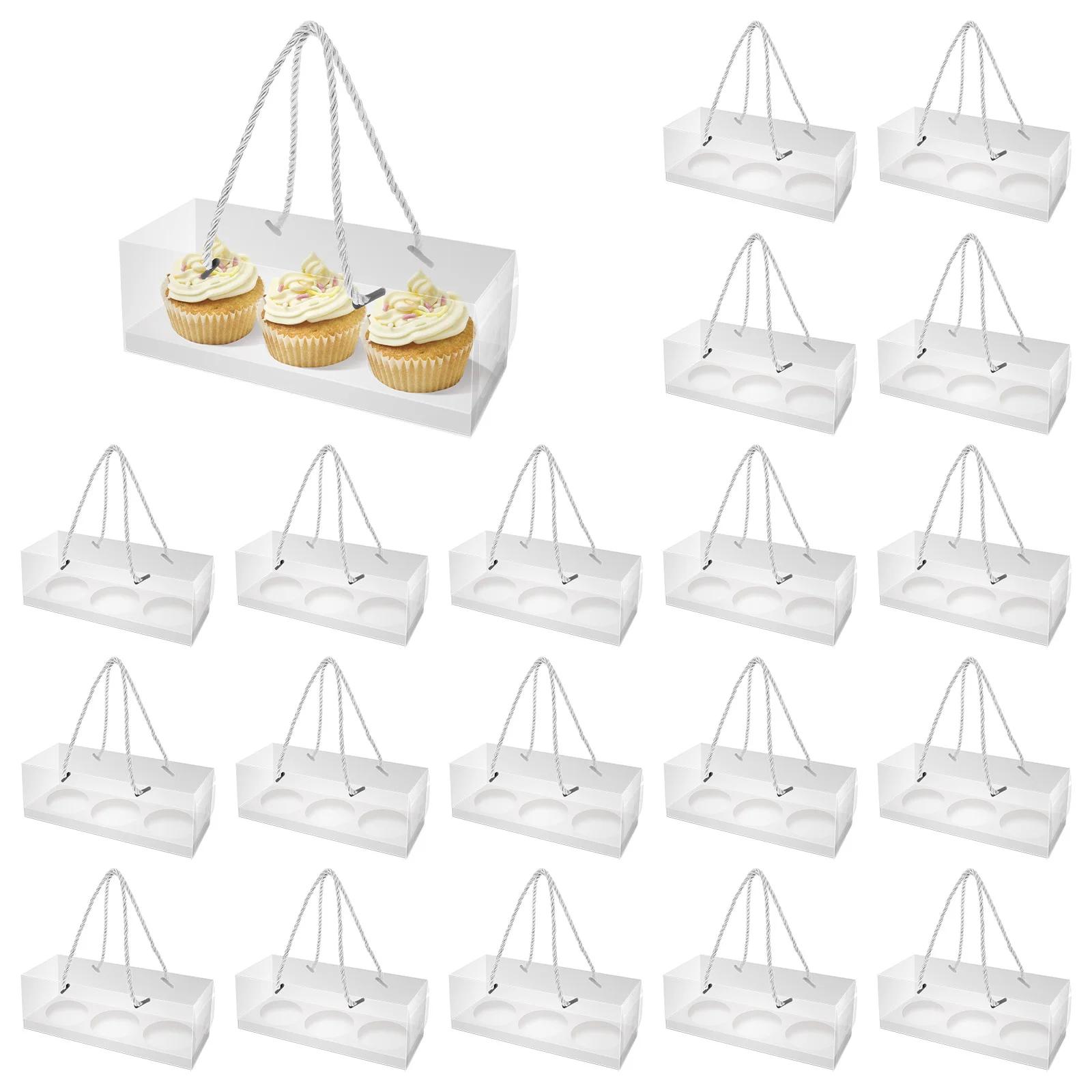 20Pcs Individual 3 Hole Cupcake Baking Boxes with Handle Transparent Muffin Containers Wedding Party Bakery Dessert Package Box about 22.5x7.5x7.5cm белый
20Pcs Individual 3 Hole Cupcake Baking Boxes with Handle Transparent Muffin Containers Wedding Party Bakery Dessert Package Box about 22.5x7.5x7.5cm белый