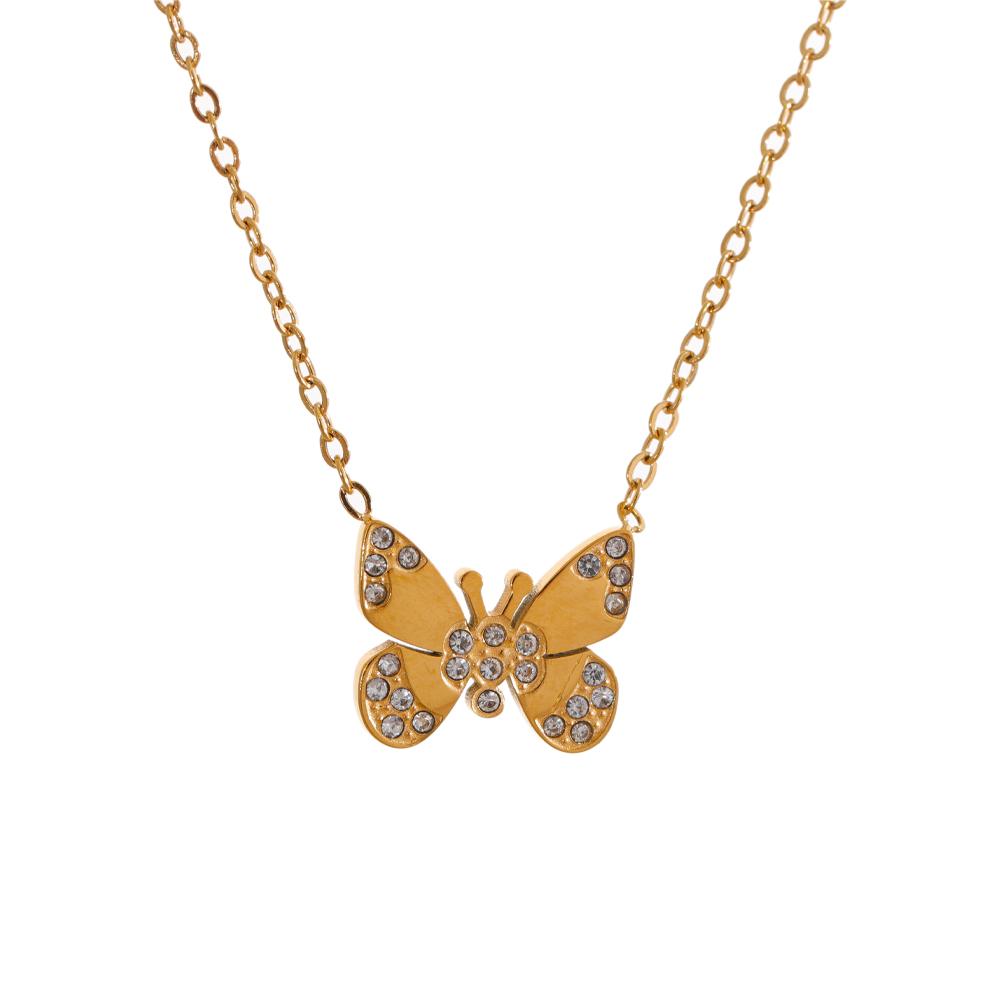 Yhpup Butterfly Chic Necklace Charm Pendant Waterproof Jewelry 18K Gold PVD Plated Inlaid Cubic ZIrconia Exquisite Jewelry Gift
Yhpup Butterfly Chic Necklace Charm Pendant Waterproof Jewelry 18K Gold PVD Plated Inlaid Cubic ZIrconia Exquisite Jewelry Gift