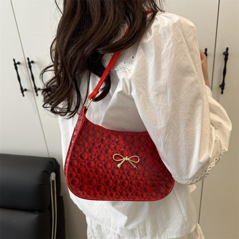 Elegant Underarm Tote Bag Solid Color Women Handbag Casual Bowknot Shoulder Bag Travel червоний
Elegant Underarm Tote Bag Solid Color Women Handbag Casual Bowknot Shoulder Bag Travel червоний