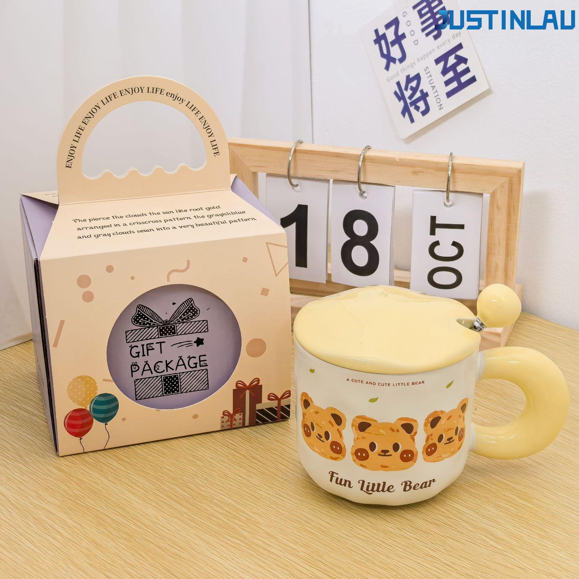 Cartoon Butter Teddy Bear Cup Couple Ceramic Cup Suitable for Girls High-value Mug with Lid Spoon Office Water Cup 301-400ml
Cartoon Butter Teddy Bear Cup Couple Ceramic Cup Suitable for Girls High-value Mug with Lid Spoon Office Water Cup 301-400ml