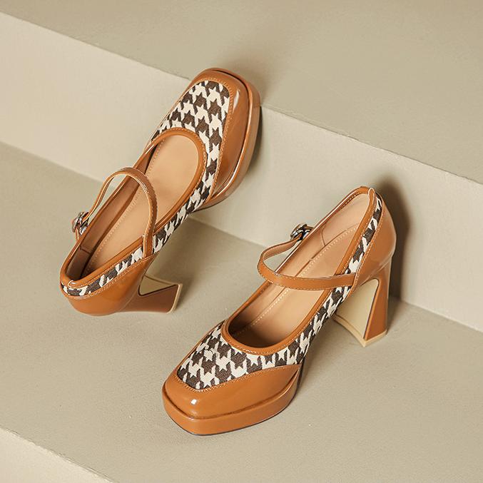 Женские туфли Мэри Джейн на высоком каблуке на платформе с пряжкой и ремешками, нарядные туфли с квадратным носком для женщин Туфли Мэри Джейн на массивном каблуке Туфли с закрытым носком 39 коричневый
Женские туфли Мэри Джейн на высоком каблуке на платформе с пряжкой и ремешками, нарядные туфли с квадратным носком для женщин Туфли Мэри Джейн на массивном каблуке Туфли с закрытым носком 39 коричневый