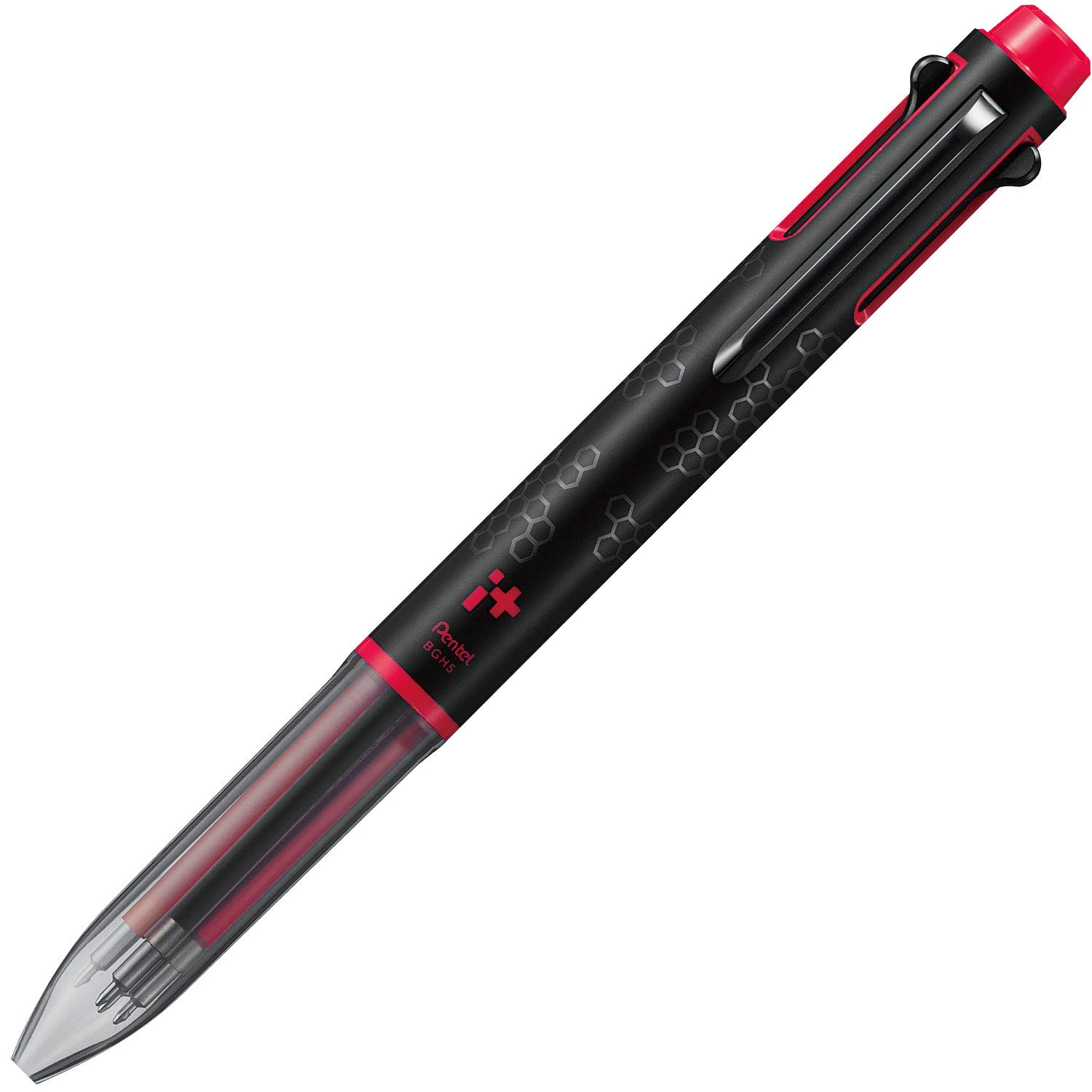 Pentel Ballpoint Pen Black Edition BGH5MBR4 Black Red i+ 5-Color
Pentel Ballpoint Pen Black Edition BGH5MBR4 Black Red i+ 5-Color