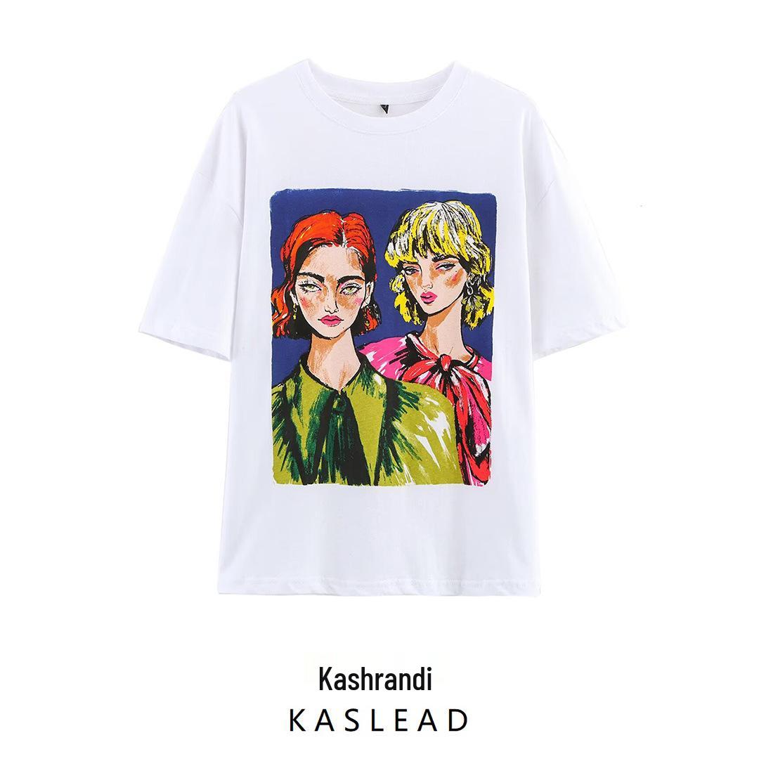 2025 Spring Women s Fashion Girl Print Short Sleeve T-shirt - European & American Style Medium
2025 Spring Women s Fashion Girl Print Short Sleeve T-shirt - European & American Style Medium