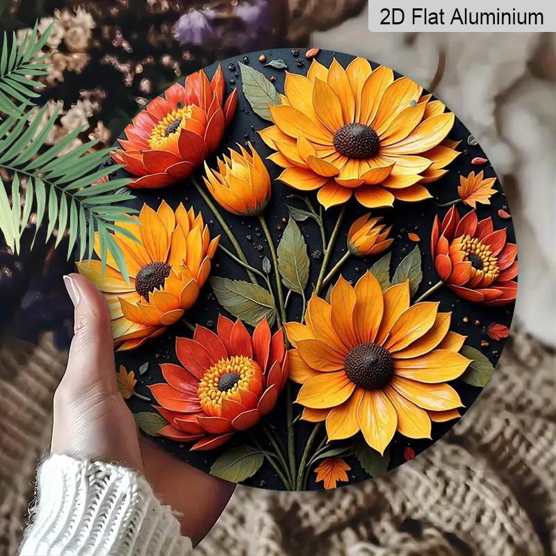 2D Flat Aluminum Wall Art with Yellow and Red Floral Design 7.87 Inches X 7.87 Inches Rustic Style Perfect for Gardens, Bars, Cafes, Parties, Front 1pc
2D Flat Aluminum Wall Art with Yellow and Red Floral Design 7.87 Inches X 7.87 Inches Rustic Style Perfect for Gardens, Bars, Cafes, Parties, Front 1pc