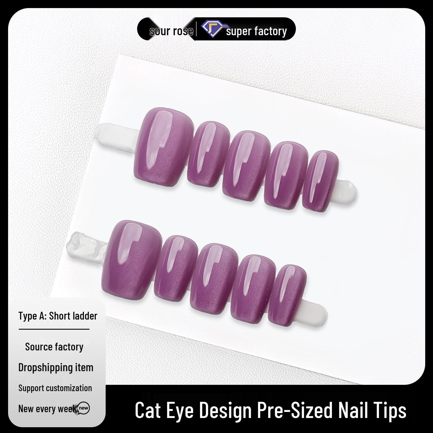 Jiaolong Linglong Hibiscus Cat-Eye Wearable Nails: Extra Short, Solid Color, Tapered Design for Whitening Manicure. Extra Small
Jiaolong Linglong Hibiscus Cat-Eye Wearable Nails: Extra Short, Solid Color, Tapered Design for Whitening Manicure. Extra Small
