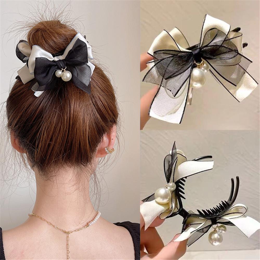 Fashion Pearl Lace Bow Hairpins For Women Korean Elegant Shark Clip Back Head Hair Clip Girls Hair Accessories Jewelry Gifts
Fashion Pearl Lace Bow Hairpins For Women Korean Elegant Shark Clip Back Head Hair Clip Girls Hair Accessories Jewelry Gifts