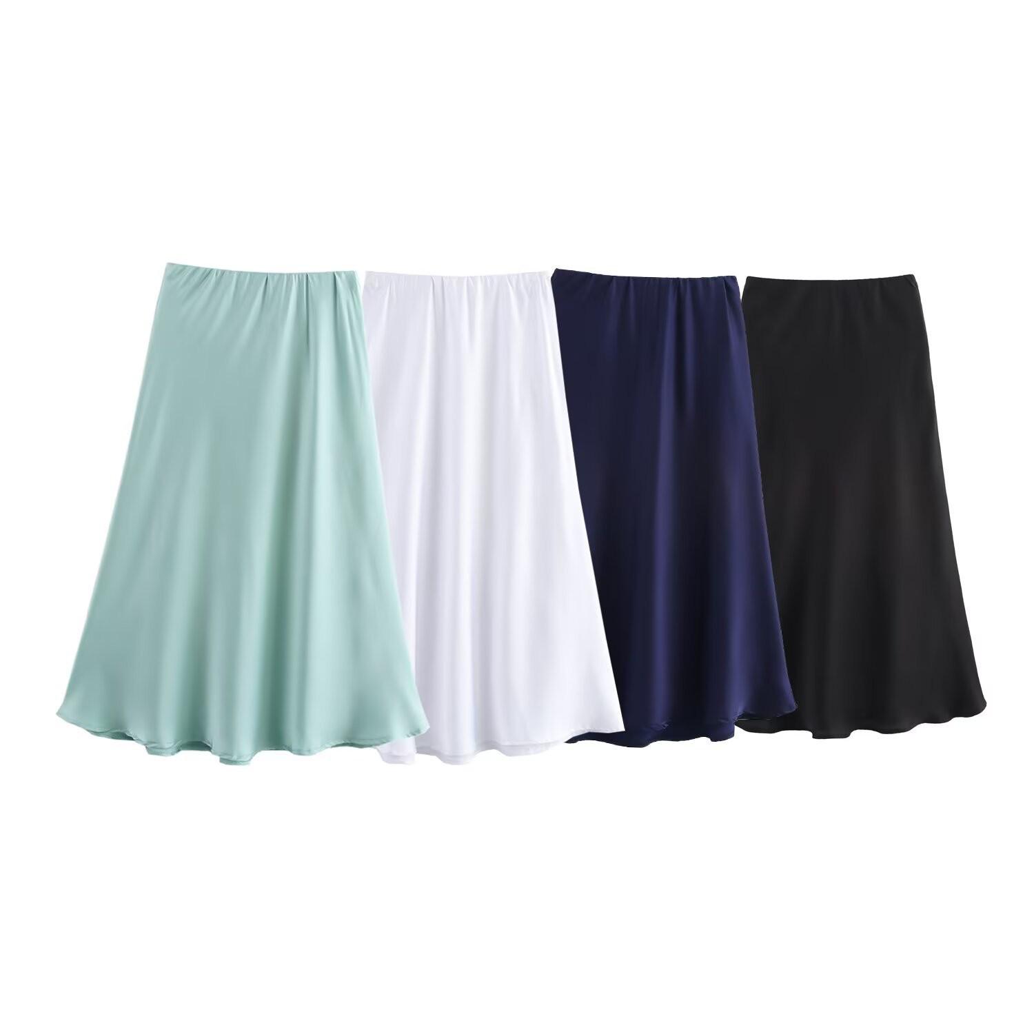European & American-Style French Silk Satin Midi Skirt: High-End Retro Drape for Summer & Autumn Large
European & American-Style French Silk Satin Midi Skirt: High-End Retro Drape for Summer & Autumn Large