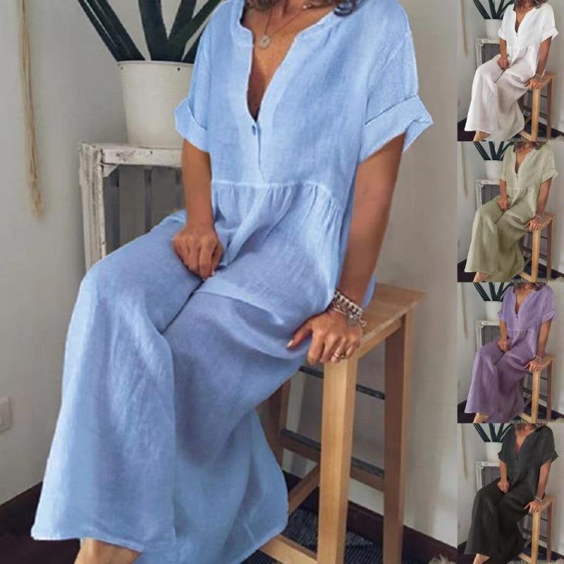 Fashionable Summer Women s Solid Color Loose Plus Size Dress S фіолетовий
Fashionable Summer Women s Solid Color Loose Plus Size Dress S фіолетовий