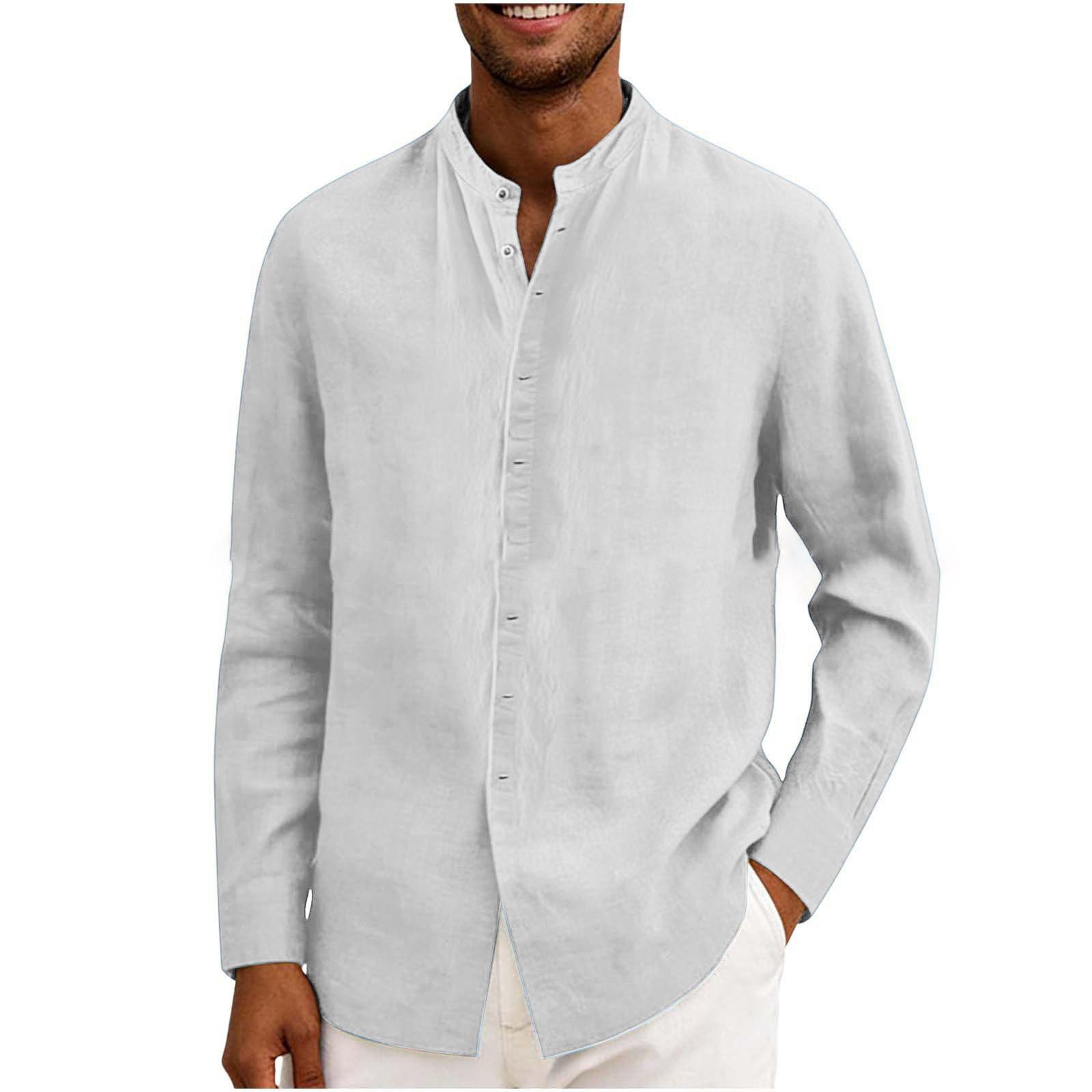 Men s Color Casual Cotton Linen Cardigan, Button-down Short-sleeved Stand-collar Shirt XL білий
Men s Color Casual Cotton Linen Cardigan, Button-down Short-sleeved Stand-collar Shirt XL білий