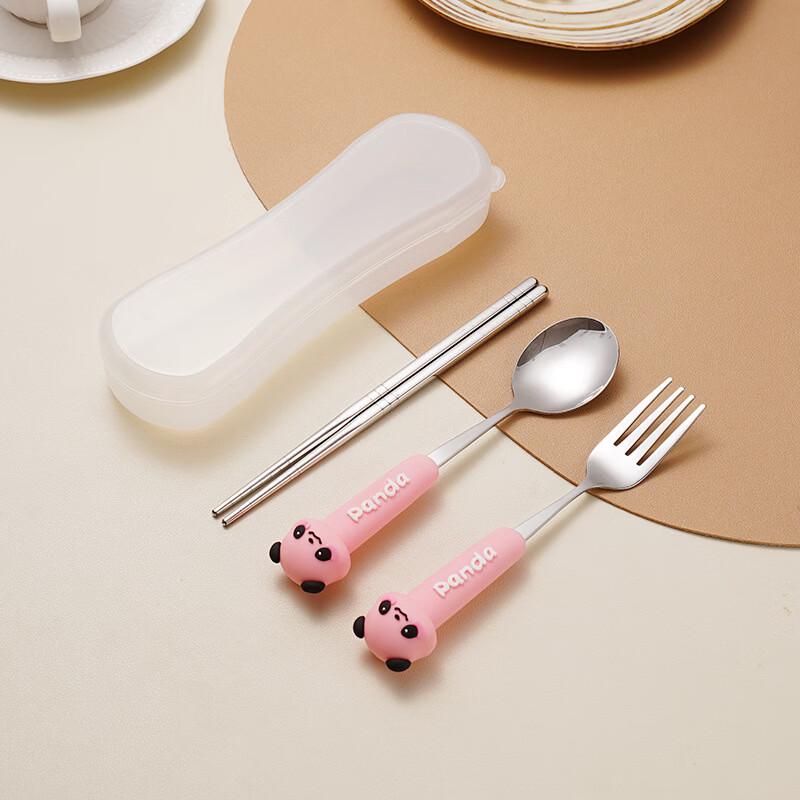 Pink Cartoon Bear 304 Stainless Steel Cutlery Set
Pink Cartoon Bear 304 Stainless Steel Cutlery Set