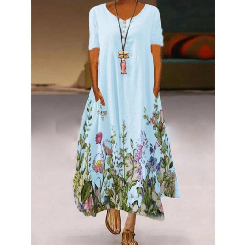 IHUASU Fashion Summer Spring Short Sleeve O-Neck Casual Dresses XXXL світло-синій колір
IHUASU Fashion Summer Spring Short Sleeve O-Neck Casual Dresses XXXL світло-синій колір