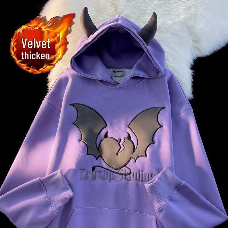 Unisex Vintage Little Devil Hoodie - Trendy Oversized Design for Couples L
Unisex Vintage Little Devil Hoodie - Trendy Oversized Design for Couples L