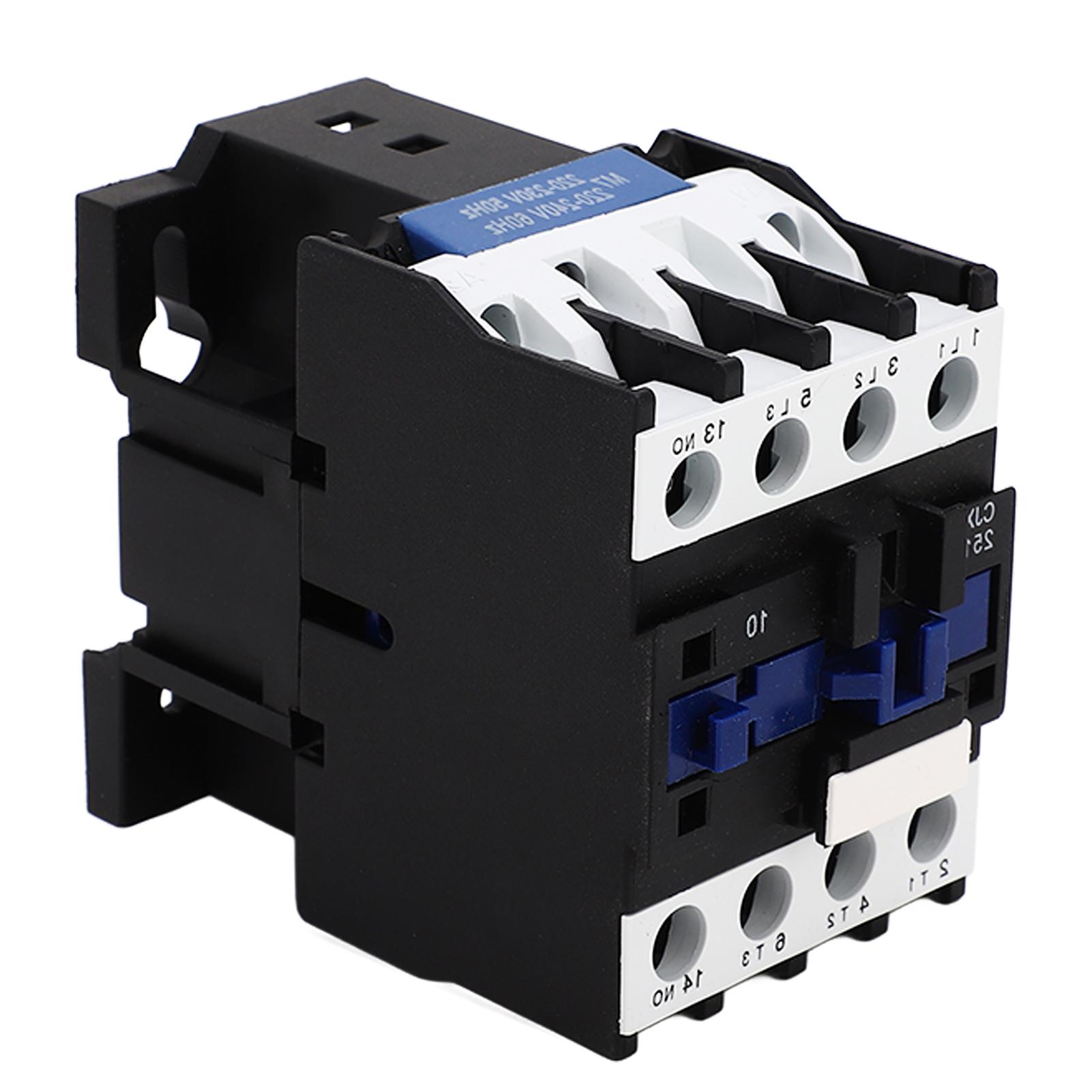 AC Contactor 220V 3P NO 25A Rail Mount Silver Contact Low Voltage Motor Controller
AC Contactor 220V 3P NO 25A Rail Mount Silver Contact Low Voltage Motor Controller