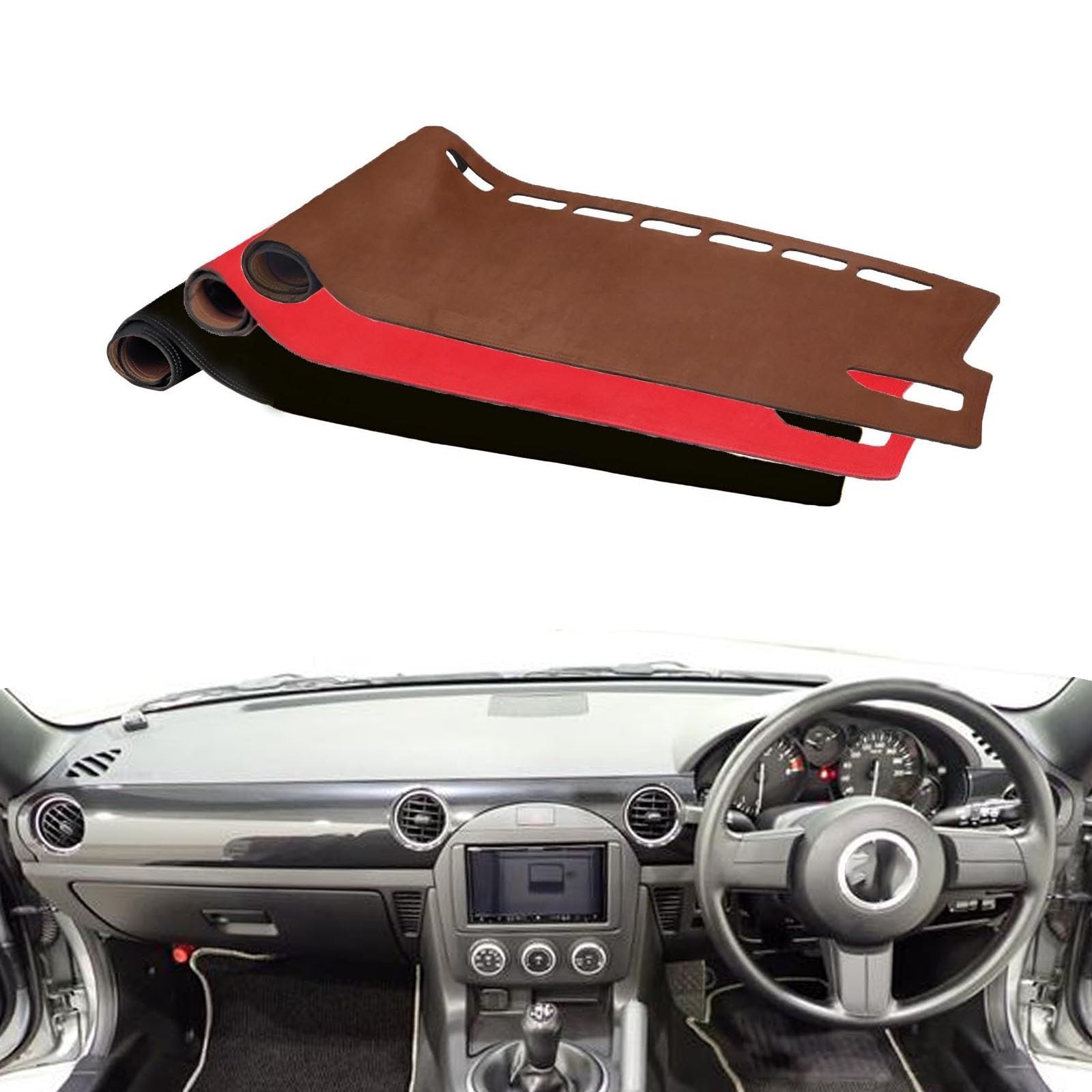 Coeokss Коврик на приборную панель, Коврик-солнцезащитный экран для приборной панели, Подходит для моделей Mazda Roadster 2009 - 2014 годов, Замшевый материал, Устойчив к выцветанию, Антибактериальный, Прочный, Солнце
Coeokss Коврик на приборную панель, Коврик-солнцезащитный экран для приборной панели, Подходит для моделей Mazda Roadster 2009 - 2014 годов, Замшевый материал, Устойчив к выцветанию, Антибактериальный, Прочный, Солнце