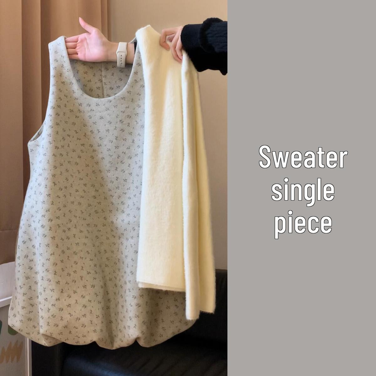 Korean Floral Sleeveless Bubble Hem Dress & Sweater Set for Women - Autumn/Winter Collection L (110-120 lbs recommended)
Korean Floral Sleeveless Bubble Hem Dress & Sweater Set for Women - Autumn/Winter Collection L (110-120 lbs recommended)